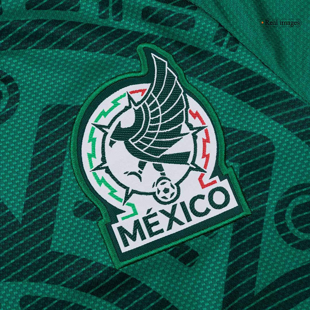 Mexico Mens Home Long Sleeve Soccer Jersey World Cup 2026 Green
