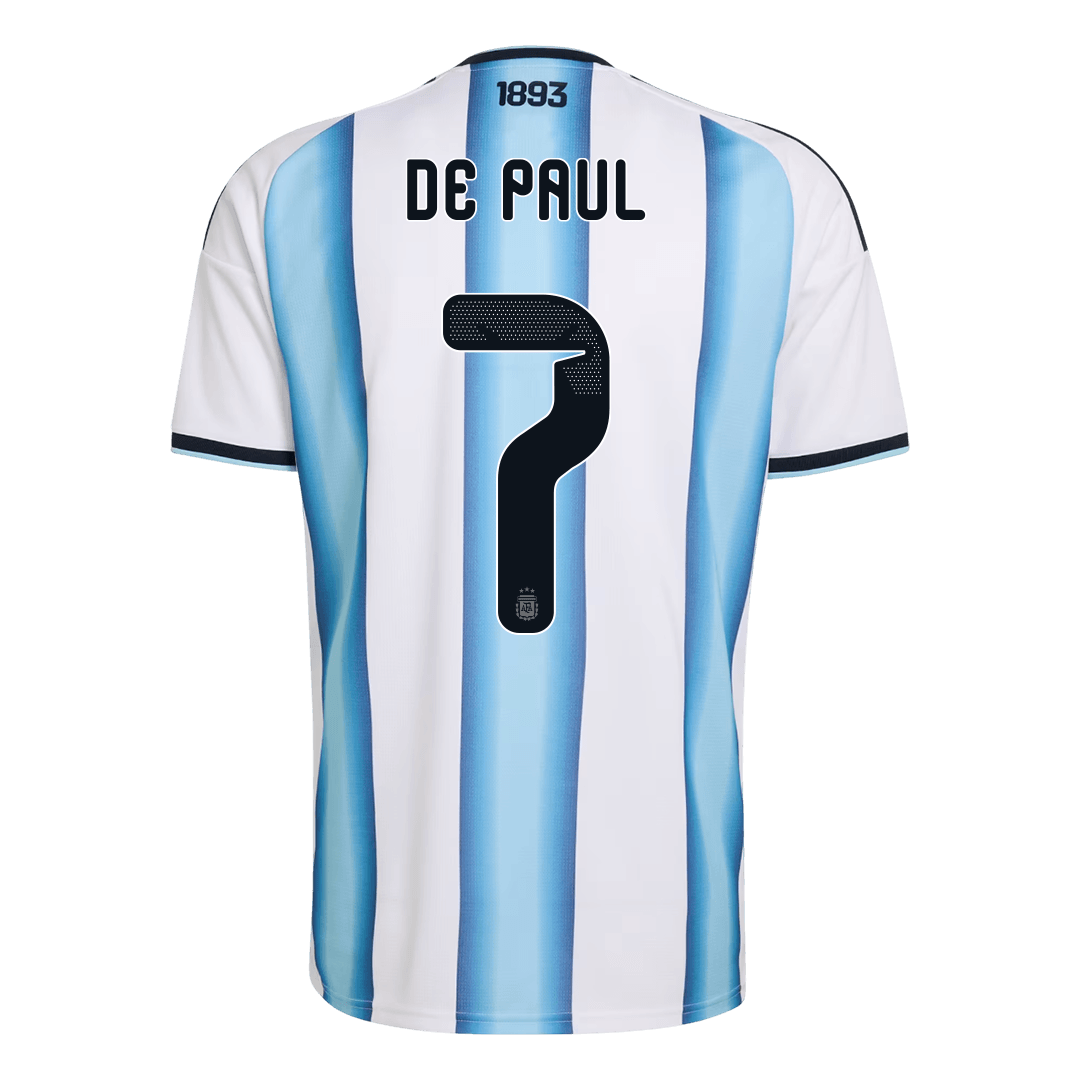 DE PAUL #7 Argentina Mens Home Soccer Jersey World Cup 2026 Blue&White [PREMIUM]
