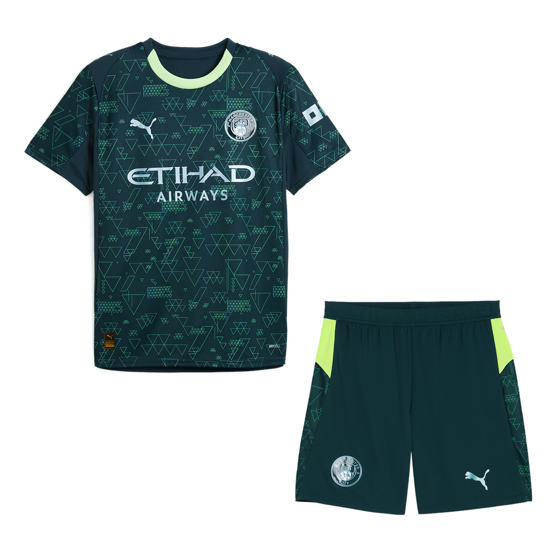 Manchester City Mens Fourth Away Soccer Kit 2025/26 Green