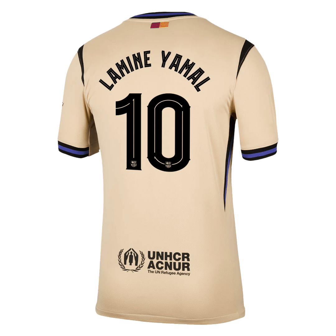 LAMINE YAMAL #10 Barcelona Mens Away Soccer Jersey UCL 2025/26 Yellow