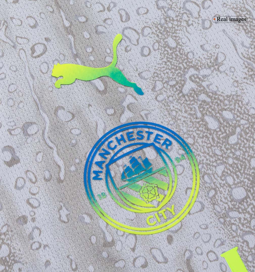 Manchester City Kids Third Away Soccer Kit 2025/26 Gray