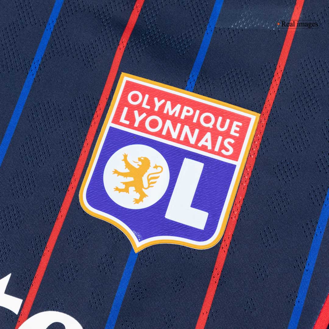 Olympique Lyonnais Mens Away Soccer Jersey 2025/26 Navy - Player Version