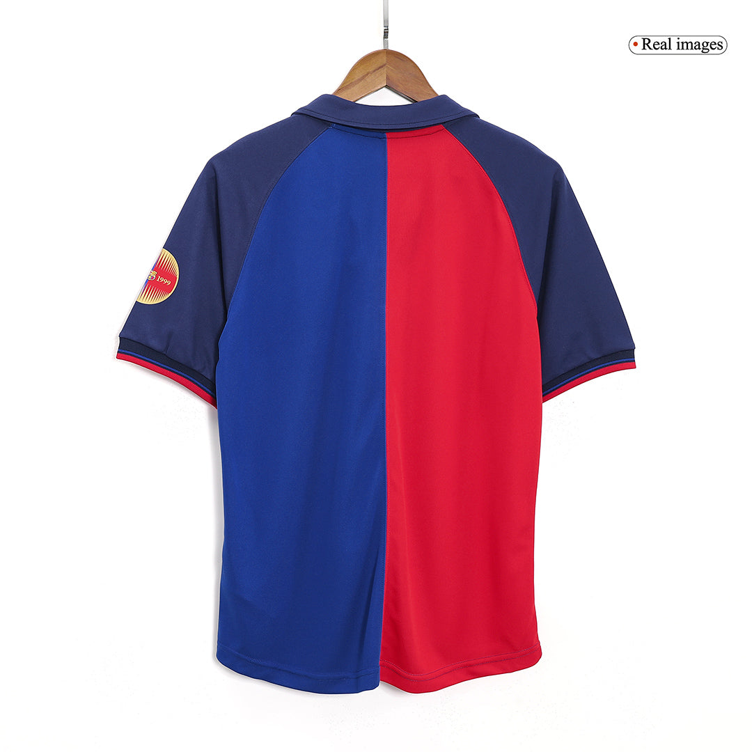 Retro Barcelona Mens Home Soccer Jersey 1999/00