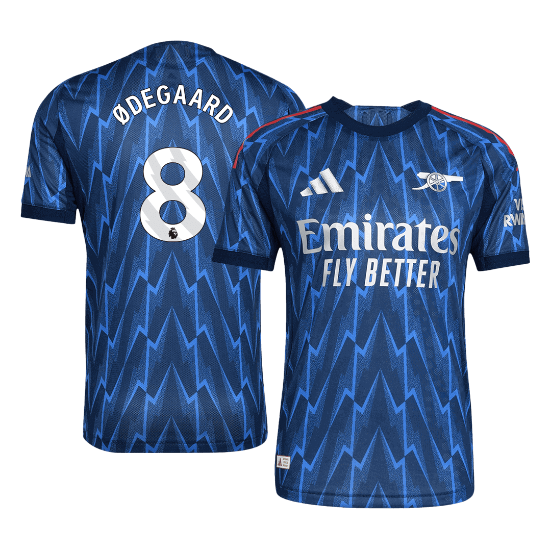 ØDEGAARD #8 Arsenal Mens Away Soccer Jersey 2025/26 Blue - Player Version