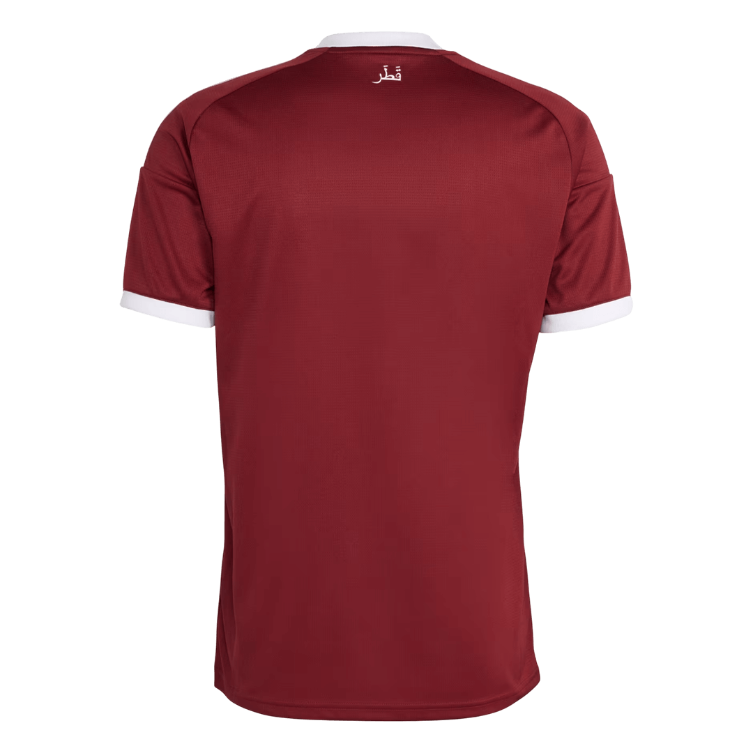 Qatar Mens Home Soccer Jersey World Cup 2026 Red
