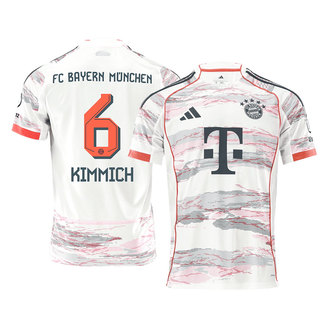 KIMMICH #6 Bayern Munich Mens Away Soccer Jersey 2025/26 White