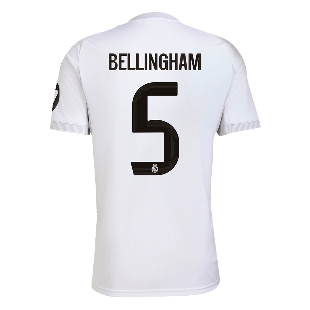 BELLINGHAM #5 Real Madrid Mens Home Soccer Jersey 2025/26 White [PREMIUM]