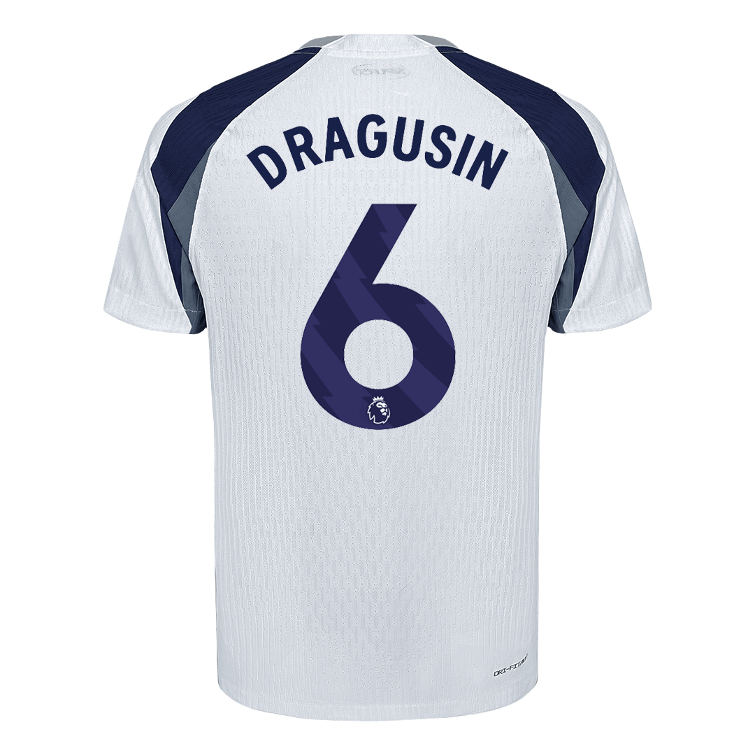 DRAGUSIN #6 Tottenham Hotspur Mens Home Soccer Jersey 2025/26 White - Player Version