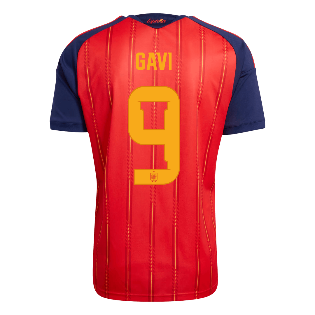 GAVI #9 Spain Mens Home Soccer Jersey World Cup 2026 Red [PREMIUM]