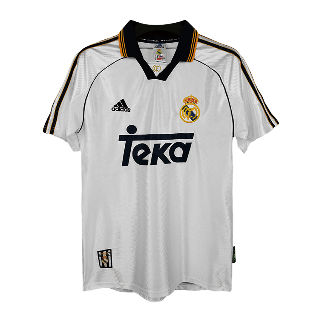 Retro RAUL #7 Real Madrid Mens Home Soccer Jersey 1999/00 White