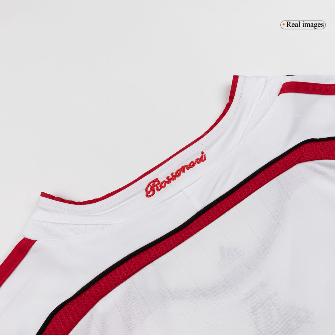Retro AC Milan Mens Away Long Sleeve Soccer Jersey 2006/07 White