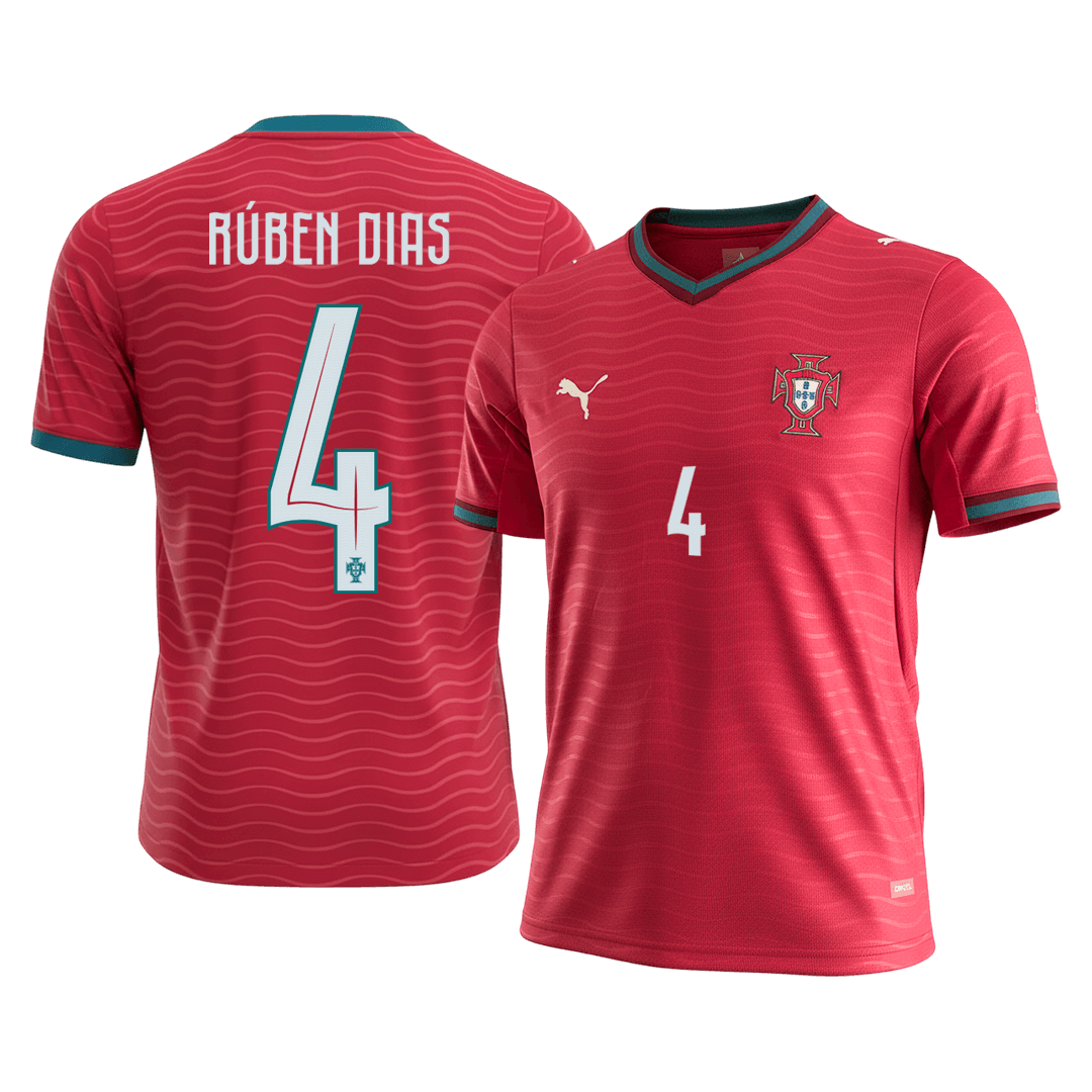 RÚBEN DIAS #4 Portugal Mens Home Soccer Jersey World Cup 2026 Red [PREMIUM]
