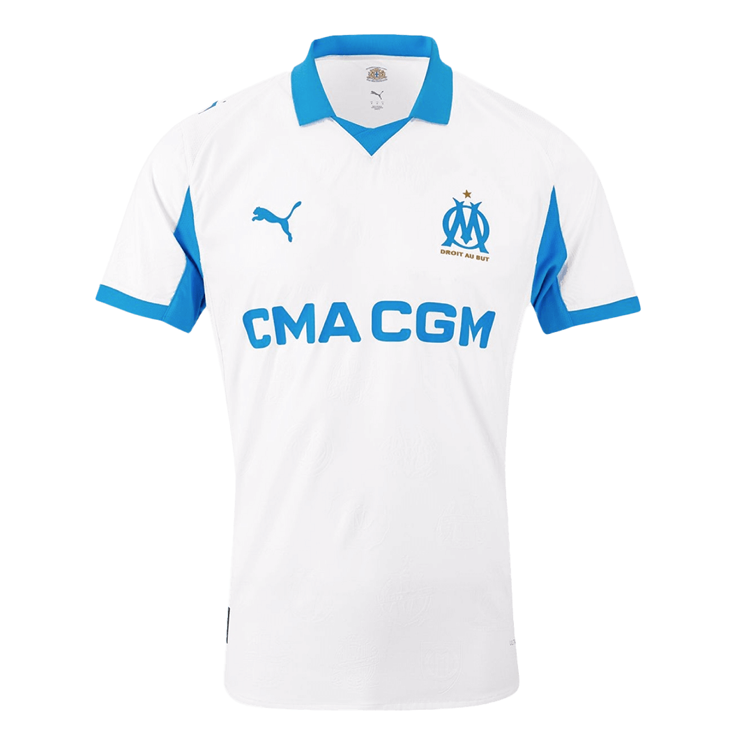 Marseille Mens Home Soccer Jersey 2025/26 White - Player Version