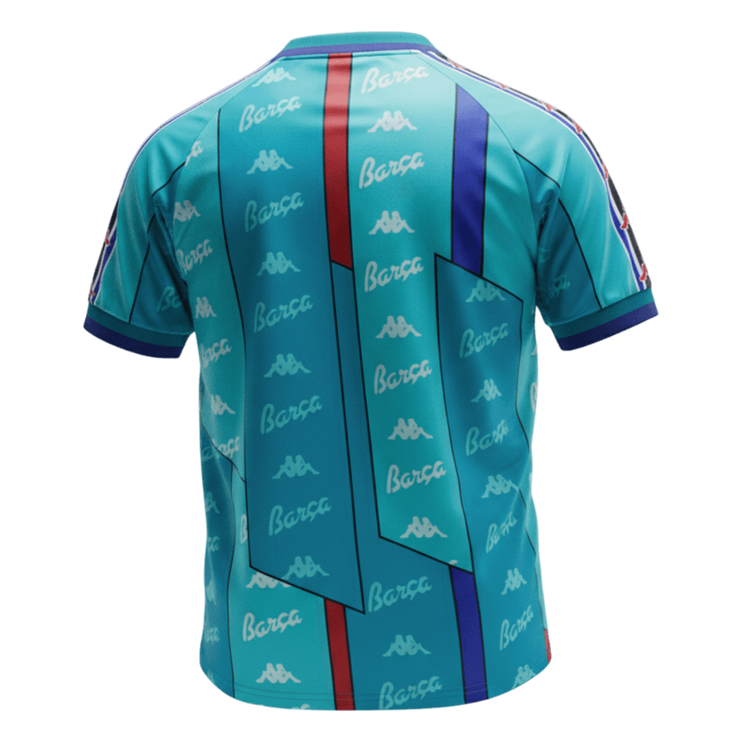 Retro Barcelona Mens Away Soccer Jersey 1996/97 Blue