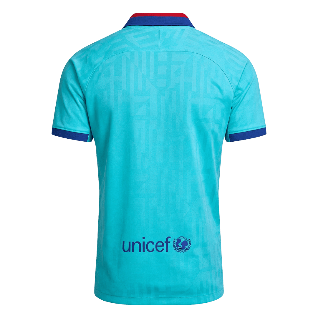 Retro Barcelona Mens Third Away Soccer Jersey 2019/20 Teal