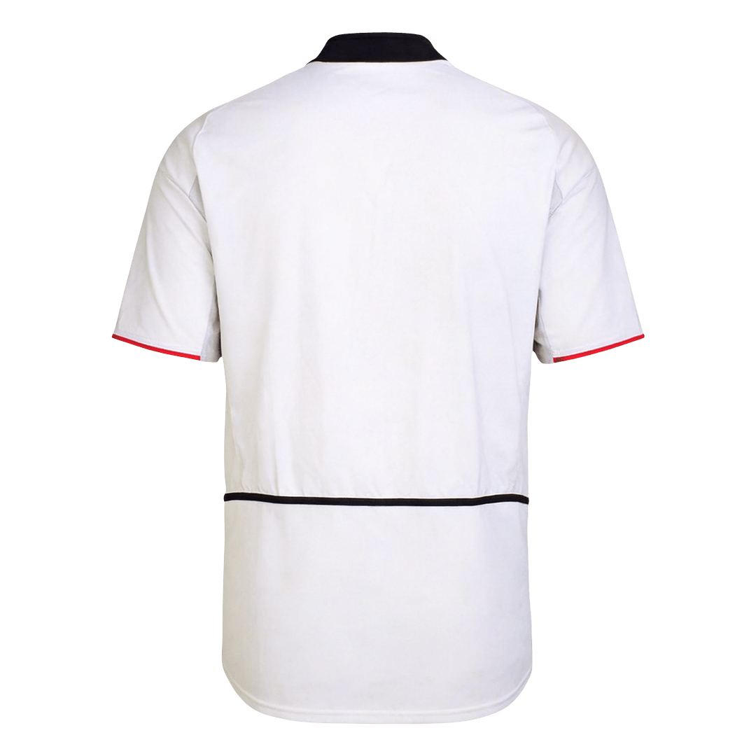 Retro Manchester United Mens Away Soccer Jersey 2002/03 White