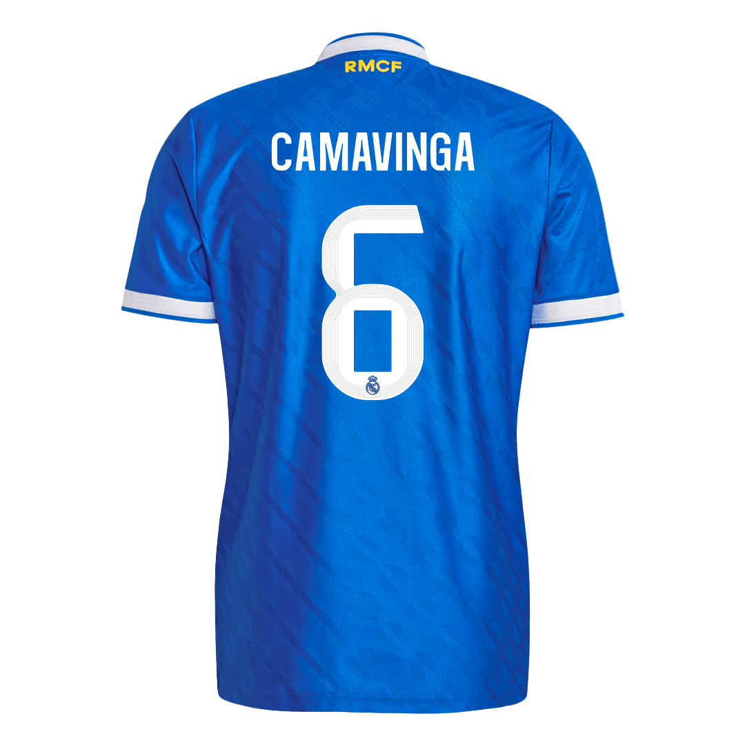 CAMAVINGA #6 Real Madrid Mens Third Away Soccer Jersey 2025/26 Blue - Player Version