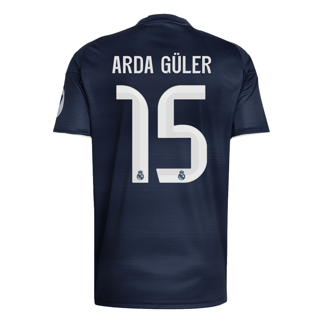 ARDA GÜLER #15 Real Madrid Mens Away Soccer Jersey 2025/26 Navy [PREMIUM]