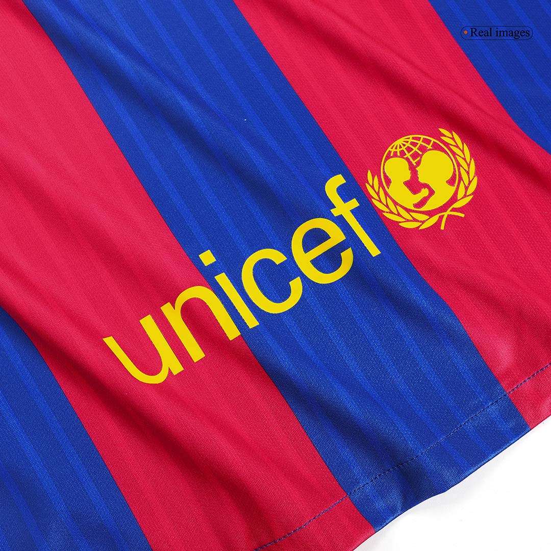Retro MESSI #10 Barcelona Mens Home Soccer Jersey 2016/17 Red&Blue