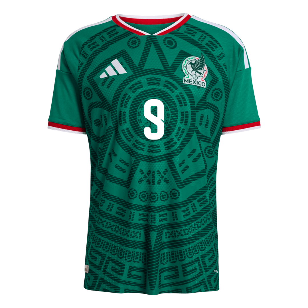 Raúl #9 Mexico Mens Home Soccer Jersey World Cup 2026 Green - Player Version