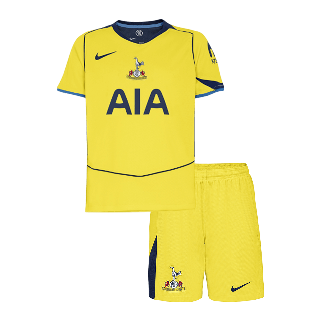 Tottenham Hotspur Kids Third Away Soccer Kit 2025/26 Yellow