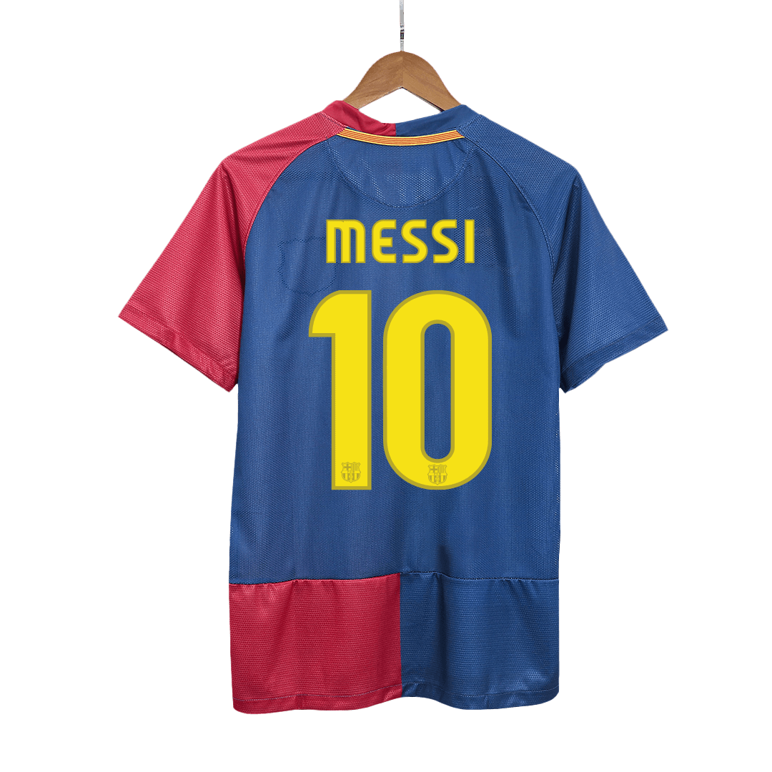 Retro MESSI #10 Barcelona Mens Home Soccer Jersey UCL Final UCL 2008/09