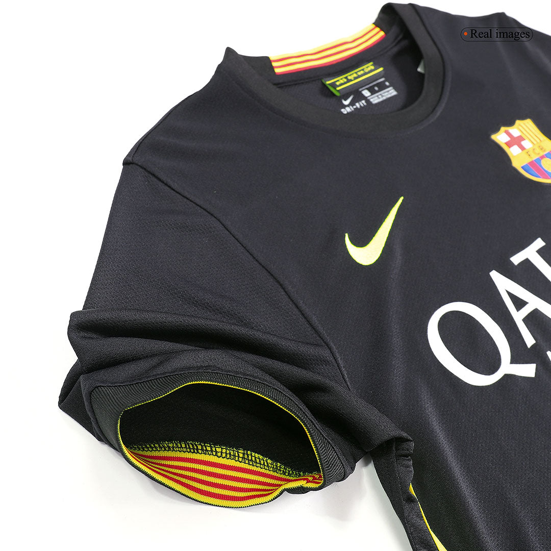 Retro Barcelona Mens Third Away Soccer Jersey 2013/14 Black