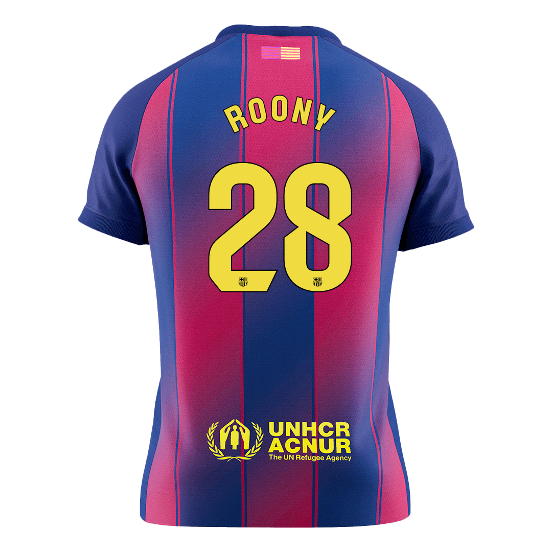 ROONY #28 Barcelona Mens Home Soccer Jersey 2025/26 Red&Blue [PREMIUM]