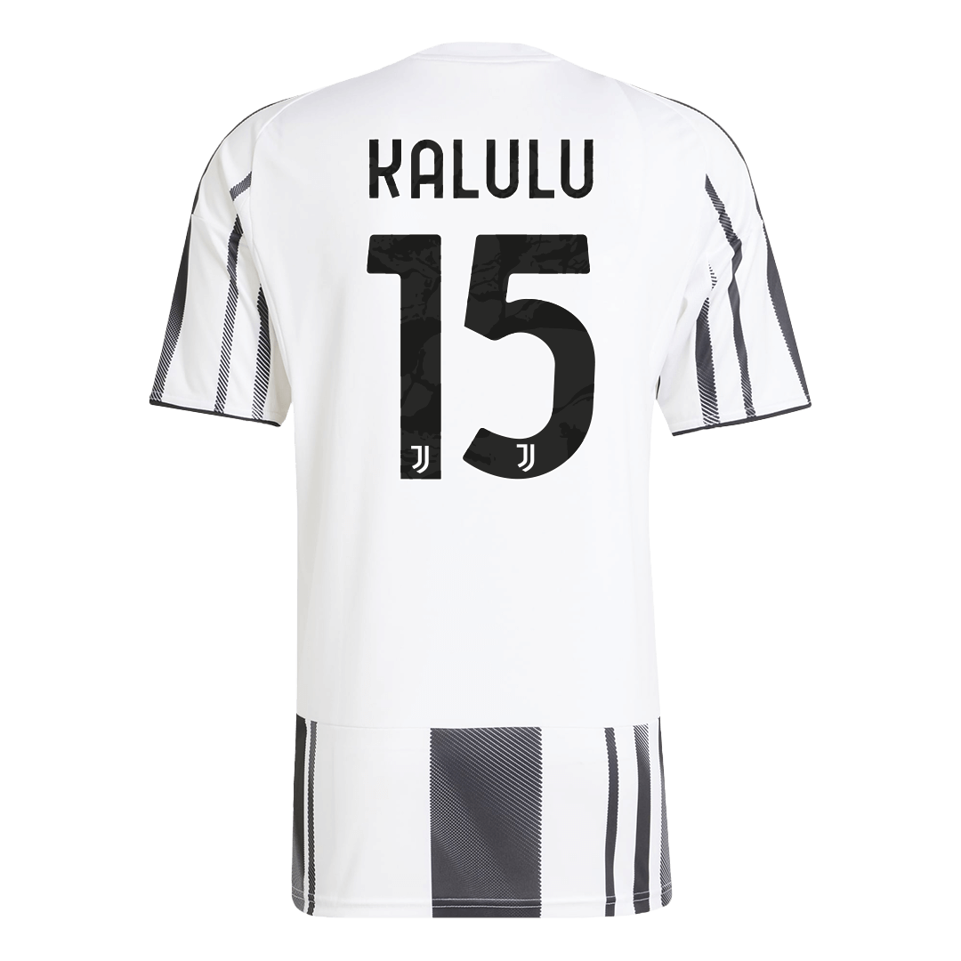 KALULU #15 Juventus Mens Home Soccer Jersey 2025/26 Black&White