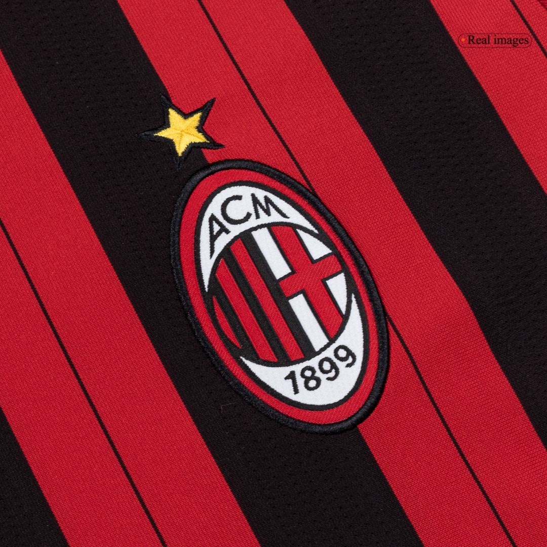 Retro AC Milan Mens Home Soccer Jersey 2013/14 Red&Black