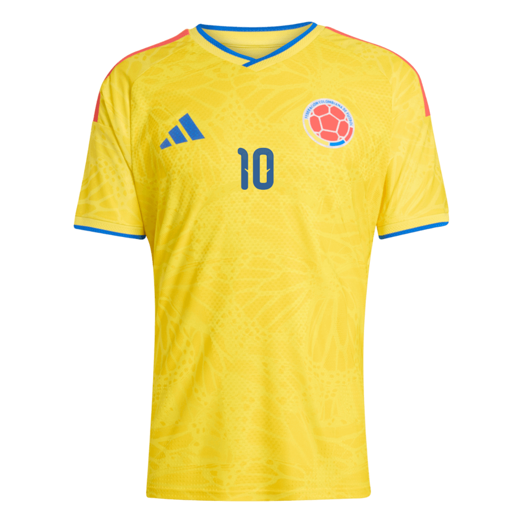 JAMES #10 Colombia Mens Home Soccer Jersey World Cup 2026 Yellow - Player Version