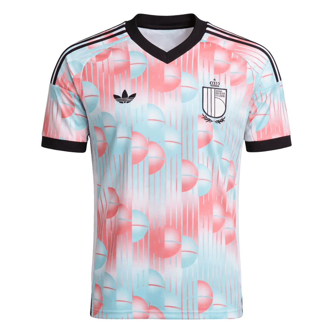 Belgium Mens Away Soccer Jersey World Cup 2026 Blue&Pink
