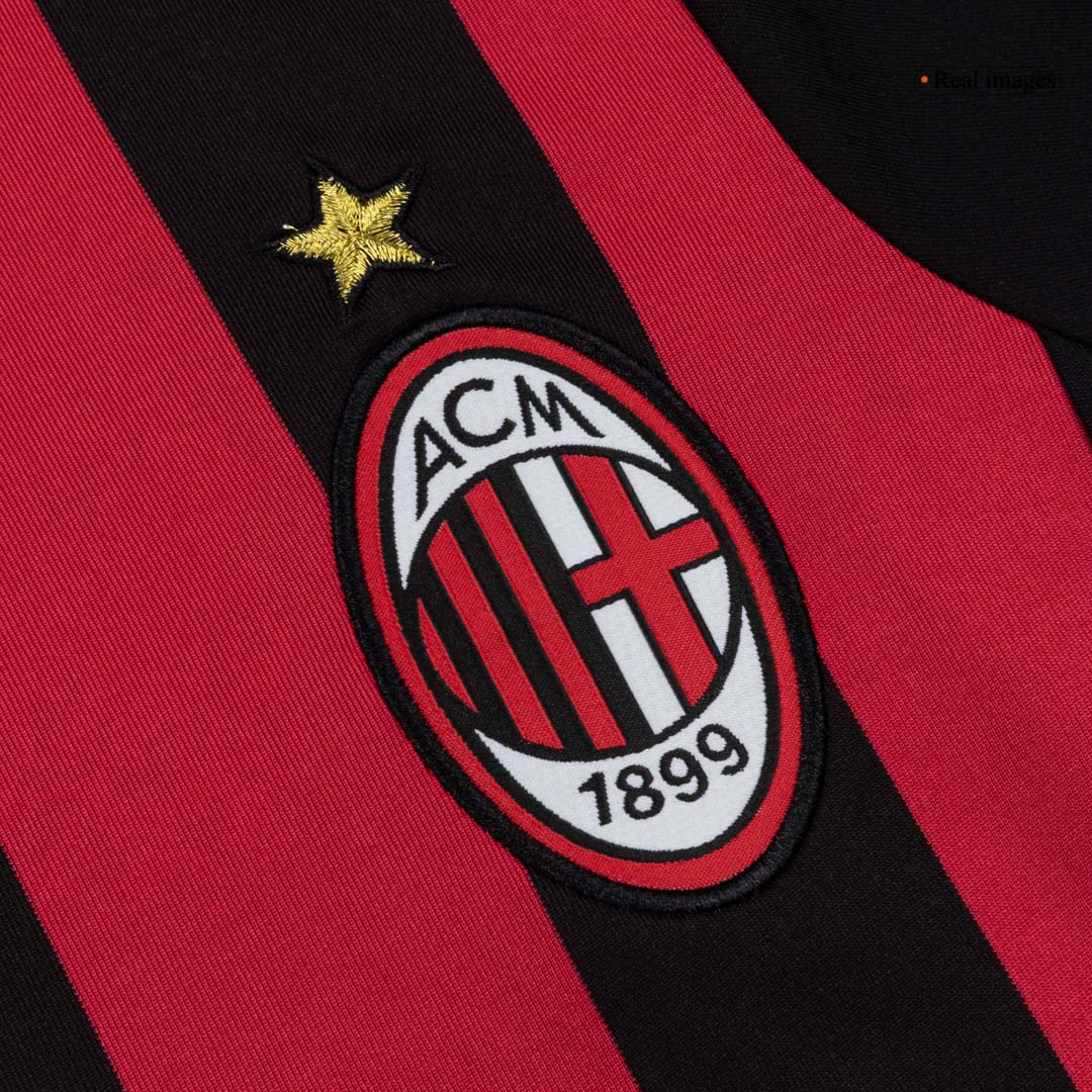 Retro AC Milan Mens Home Soccer Jersey 2009/10 Red&Black