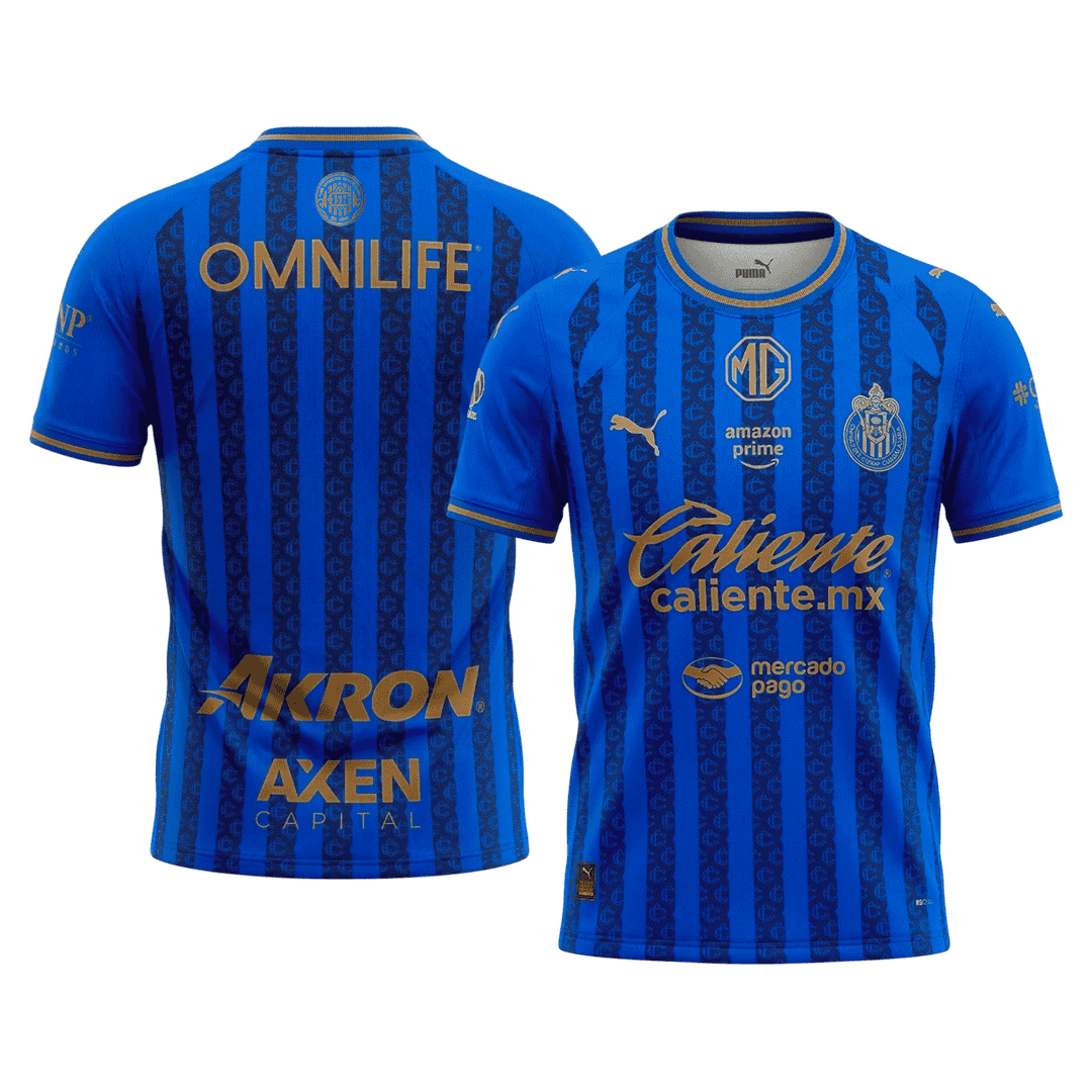 Chivas Mens Third Away Soccer Jersey 2025/26 Blue - Player Version
