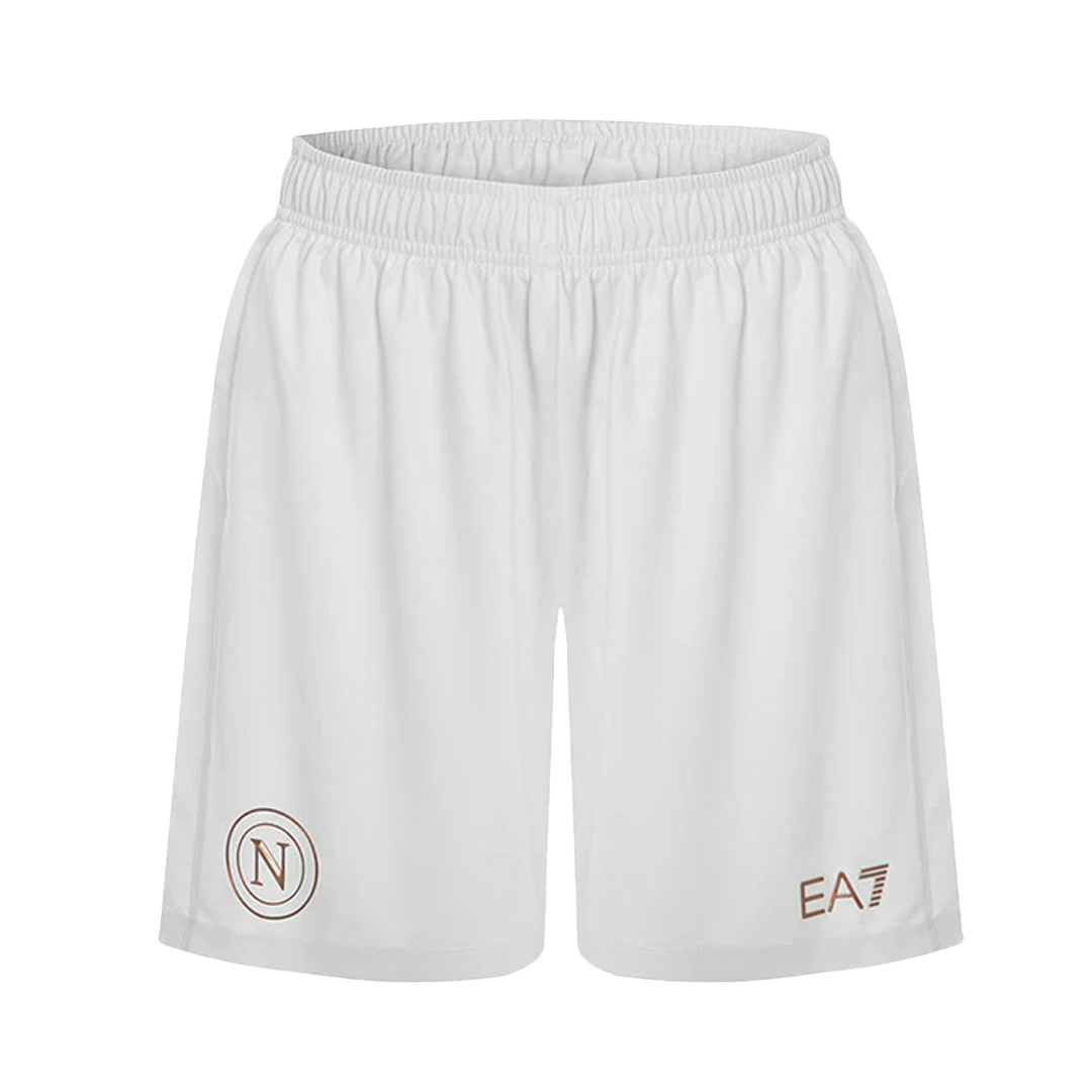 Napoli Mens Away Soccer Shorts 2025/26 White