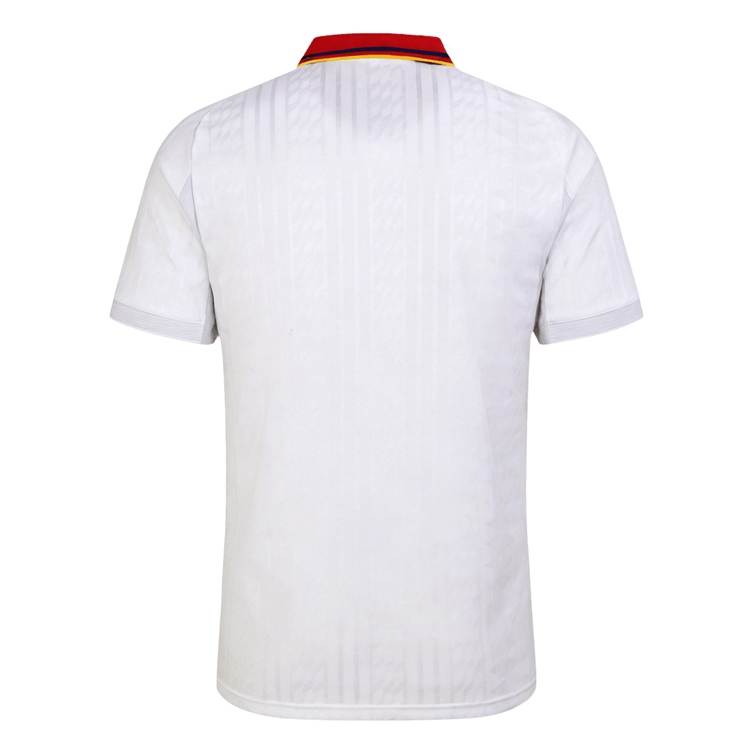 Retro Spain Mens Away Soccer Jersey 1994 White