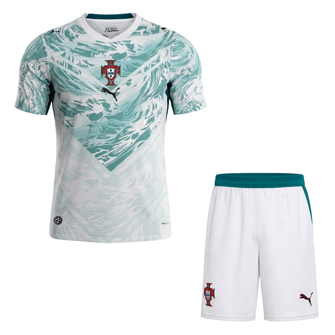 Portugal Mens Away Soccer Kit World Cup 2026 White&Green