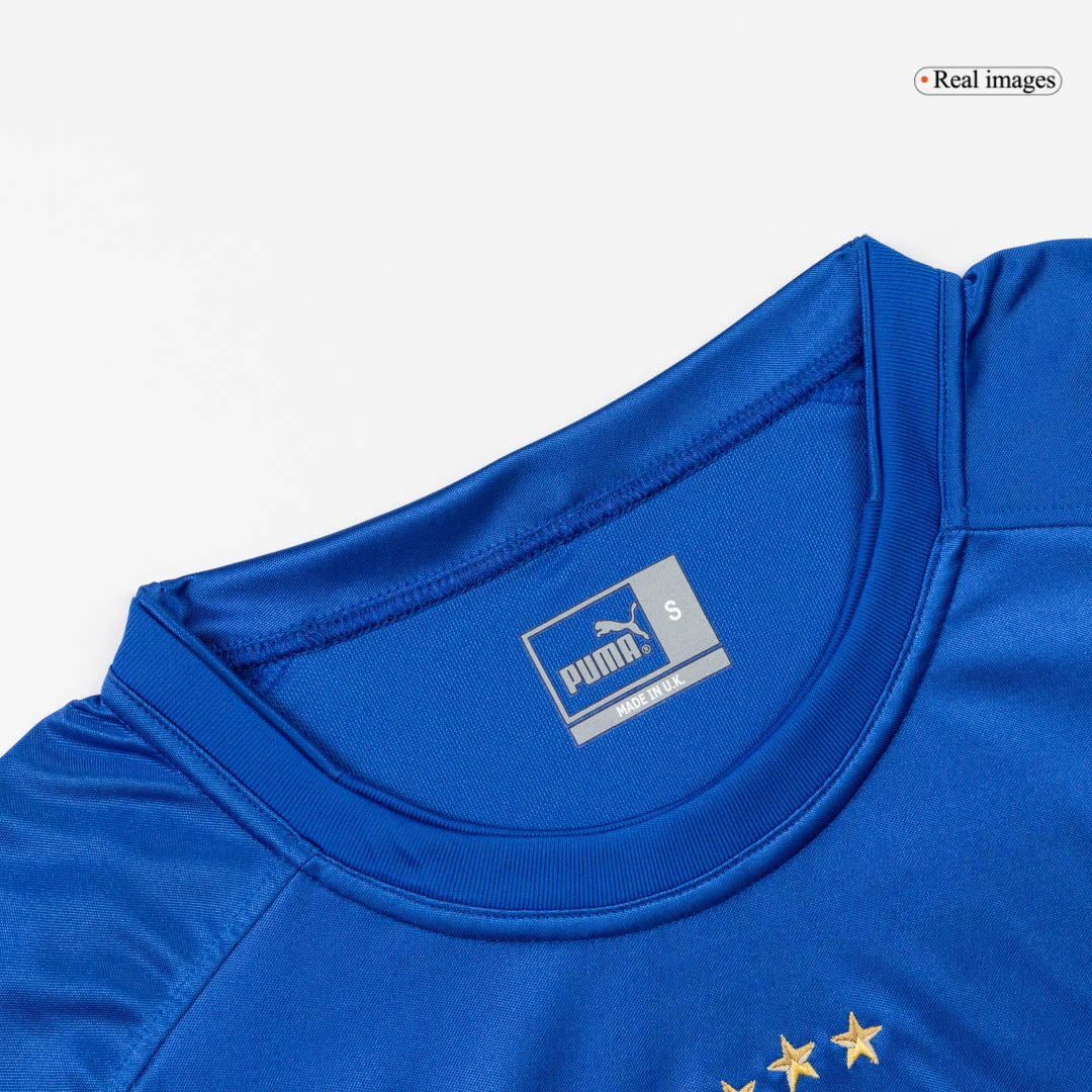 Retro Italy Mens Home Soccer Jersey 2004 Blue