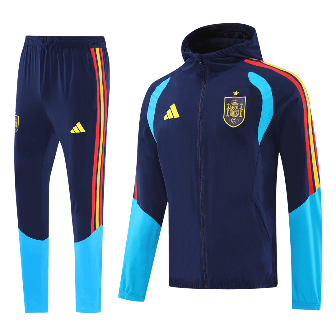 Spain Mens Training Tracksuit Kit 2026 Blue&Black