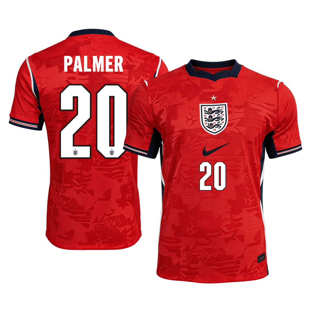 PALMER #20 England Mens Away Soccer Jersey World Cup 2026 Red - Player Version