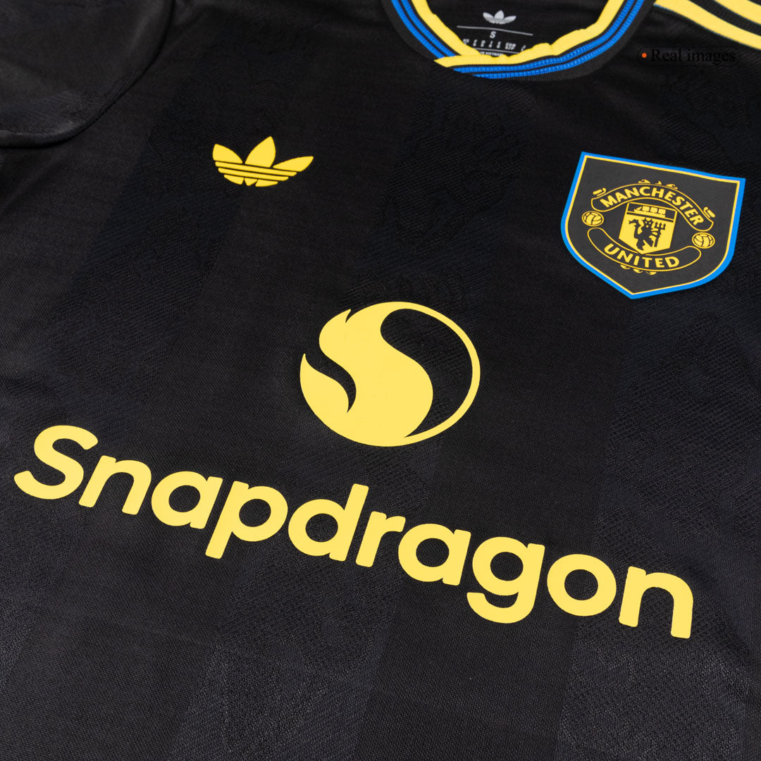 MOUNT #7 Manchester United Mens Third Away Soccer Jersey 2025/26 Black