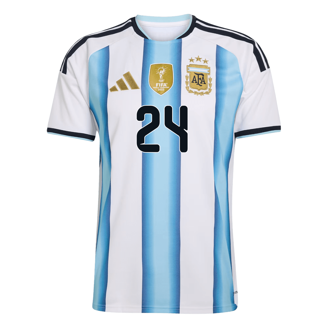 E. FERNANDEZ #24 Argentina Mens Home Soccer Jersey World Cup 2026 Blue&White [PREMIUM]