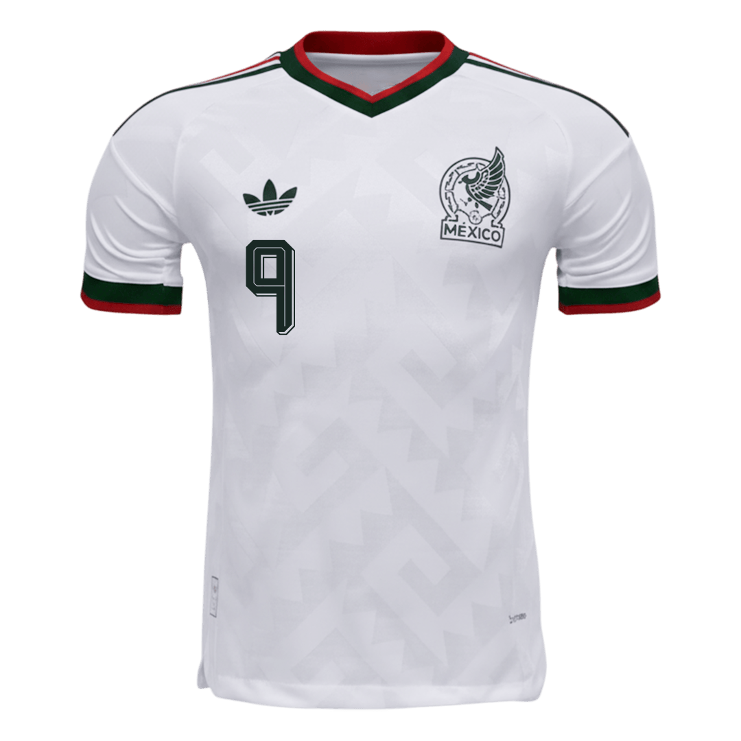 RAÚL #9 Mexico Mens Away Soccer Jersey World Cup 2026 White - Player Version