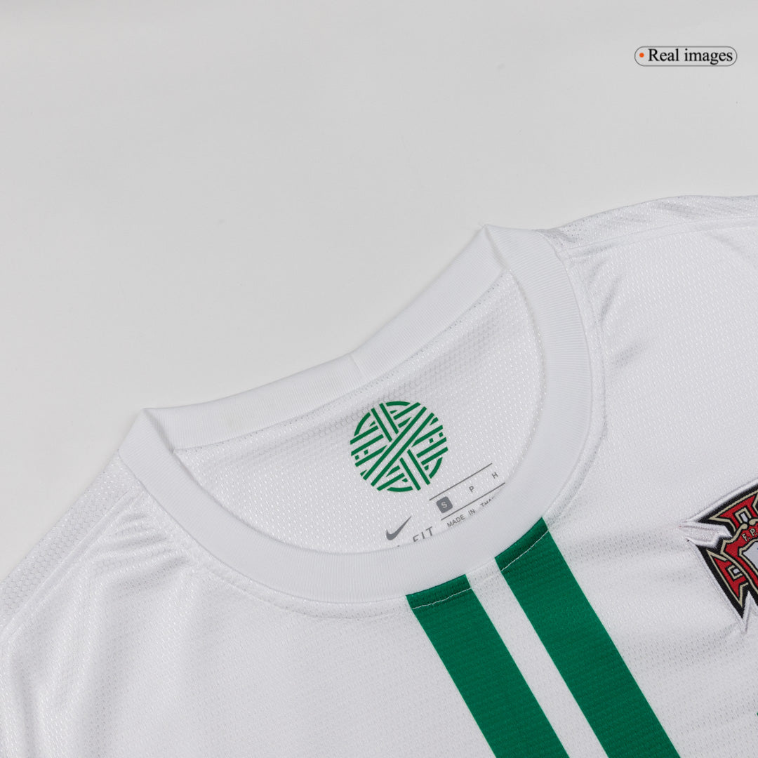 Retro Portugal Mens Away Long Sleeve Soccer Jersey 2012 White