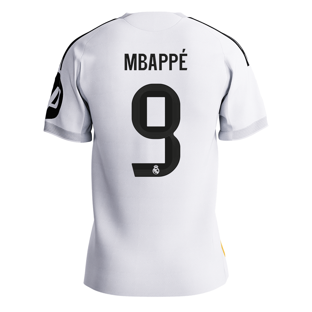 MBAPPÉ #9 Real Madrid Mens Home Soccer Jersey 2025/26 White - Player Version [PREMIUM]