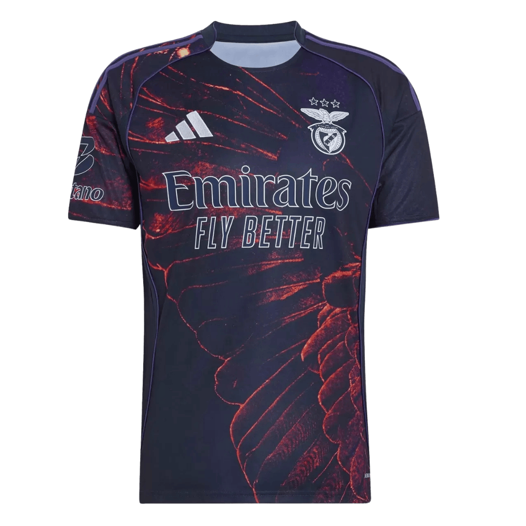 Benfica Mens Fourth Away Soccer Jersey 2025/26 Navy