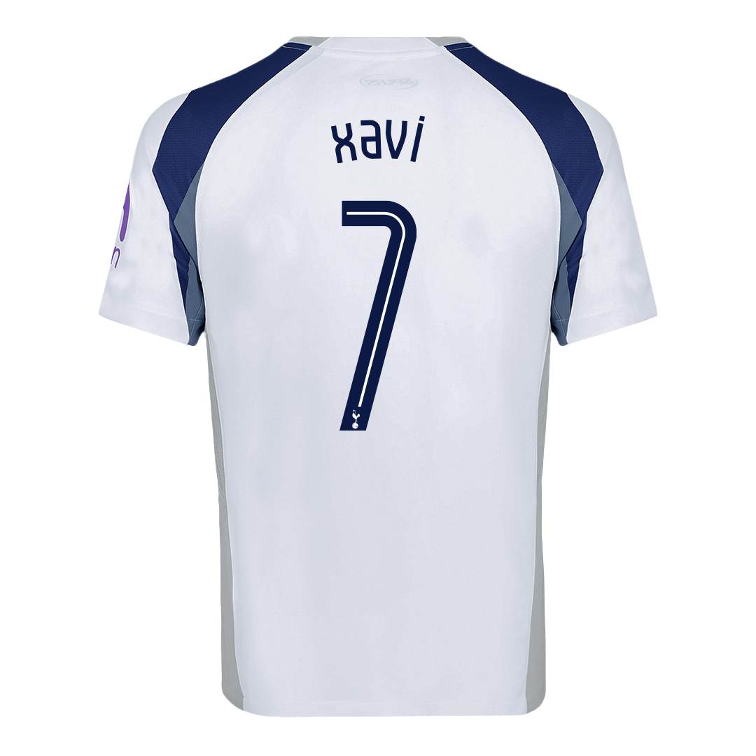 XAVI #7 Tottenham Hotspur Mens Home Soccer Jersey UCL 2025/26 White