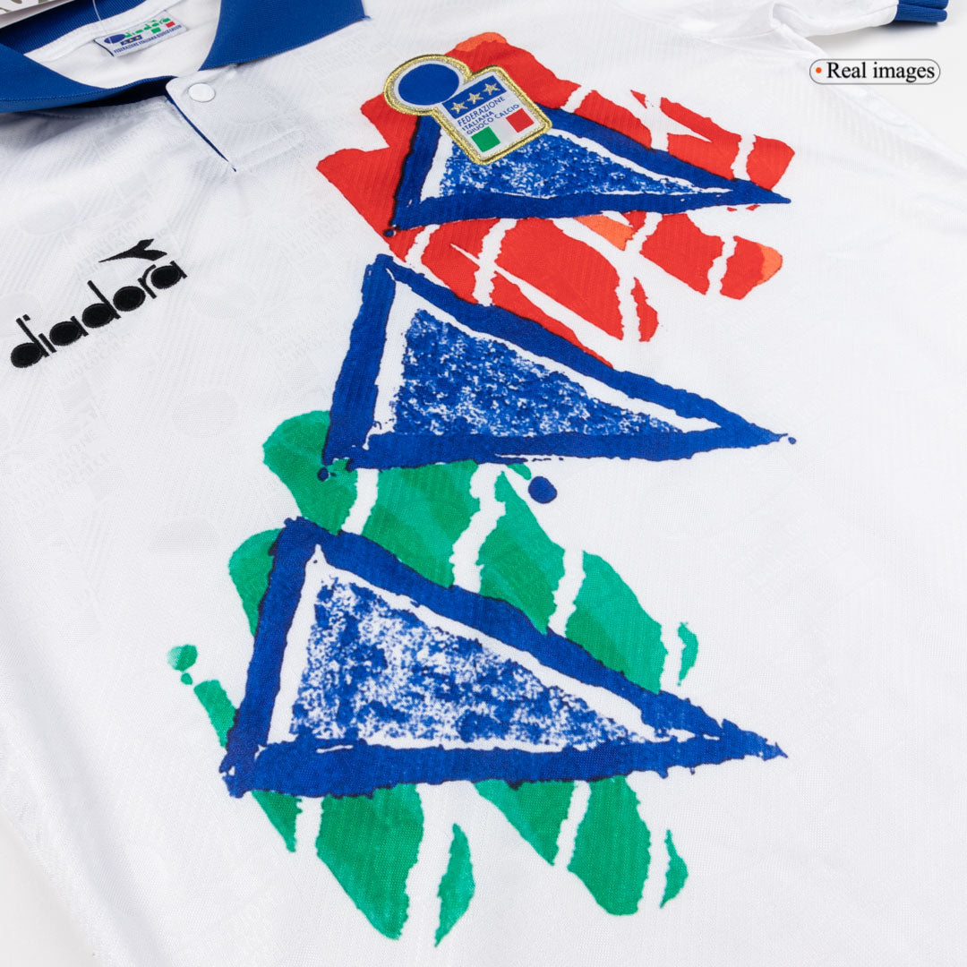 Retro Italy Mens Pre-Match Soccer Jersey 1994 White