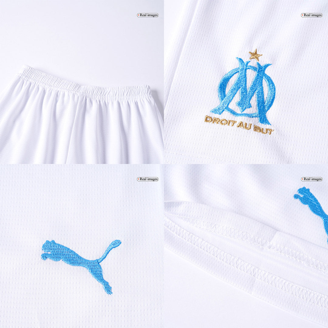Marseille Kids Home Soccer Kit 2025/26 White