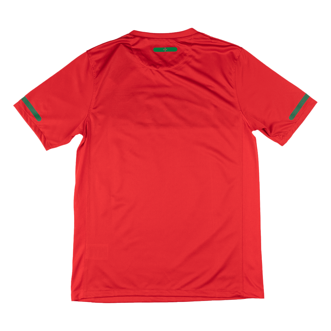 Retro Portugal Mens Home Soccer Jersey 2010 Red
